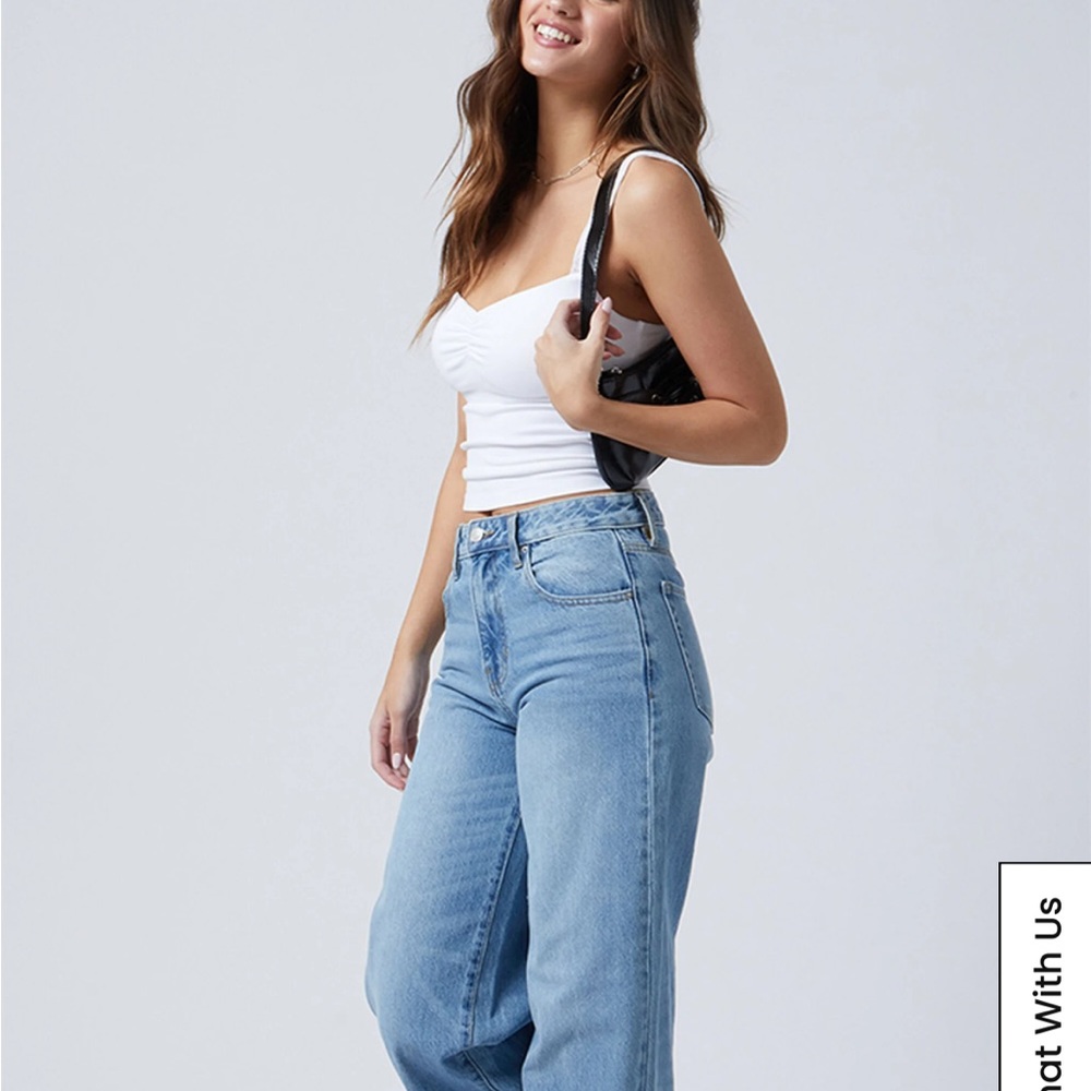 PacSun Light Blue Women's Wide Leg High Waisted Jeans